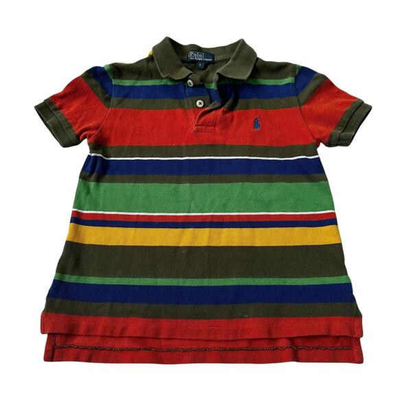 Polo Ralph Lauren Multicolor Color Blocked Polo Shirt Boy's Size 5 | 44-51 - Picture 1 of 4